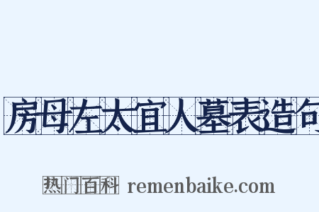 房母左太宜人墓表造句是什么意思的图片